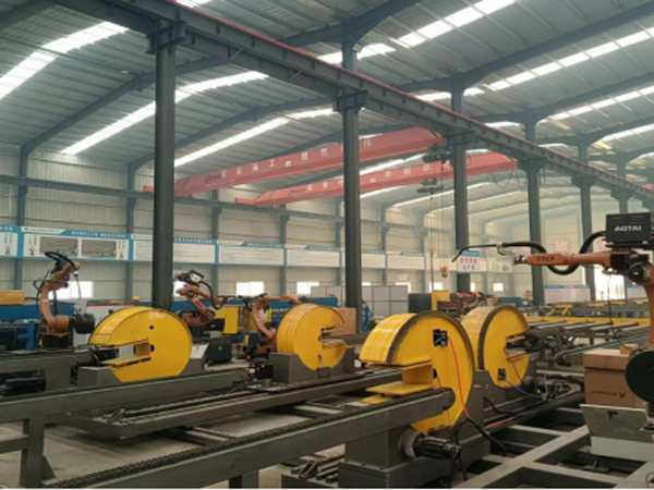 七臂機(jī)器人鋼拱架焊接生產(chǎn)線（可訂制）